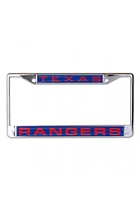 Texas Rangers Team Name Inlaid License Plate Frame - Blue