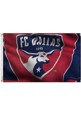 FC Dallas Deluxe Grommet Silk Screen Grommet Flag - Red