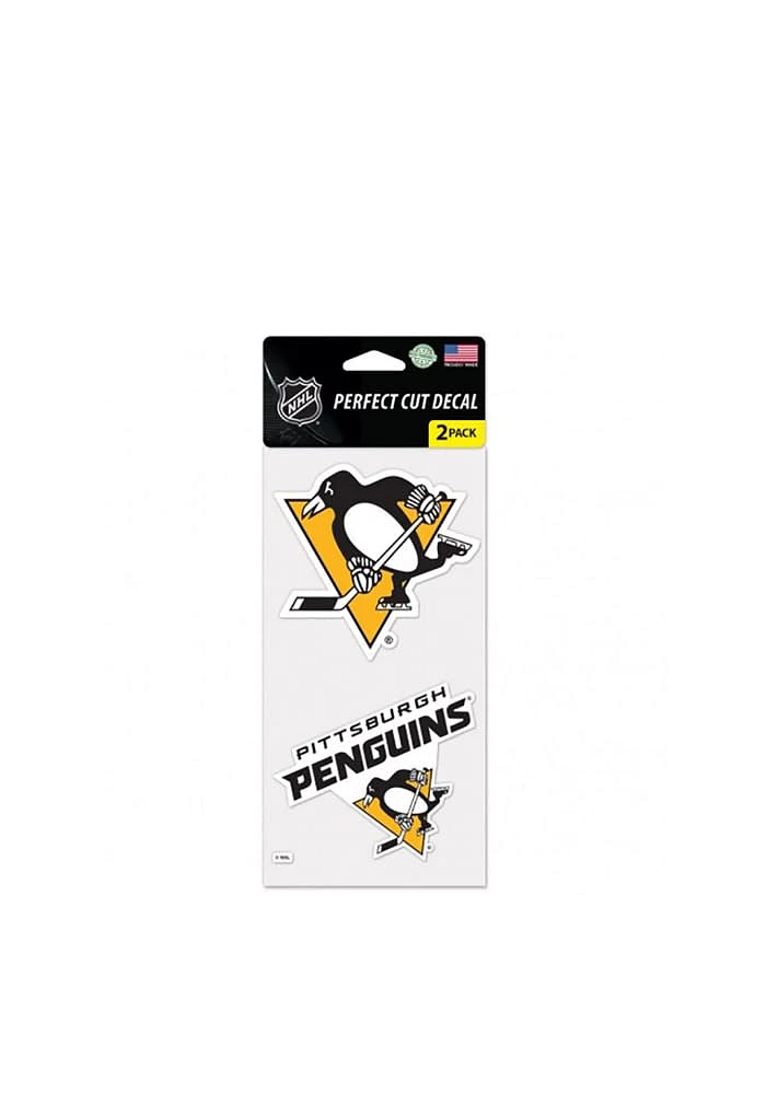 Pittsburgh Penguins 2 Pack Perfect Cut Auto Decal - Black