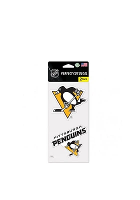 Pittsburgh Penguins 2 Pack Perfect Cut Auto Decal - Black