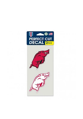 Arkansas Razorbacks 2 Pack Auto Decal - Red