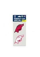 Arkansas Razorbacks 2 Pack Auto Decal - Red
