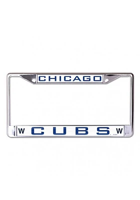 Chicago Cubs Team Name W License Plate Frame - White