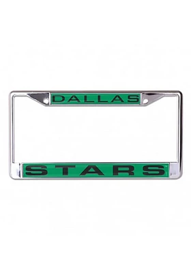 Dallas Stars Team Name Inlaid License Plate Frame - Green