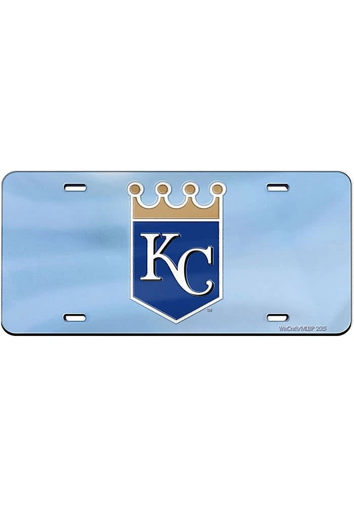 Kansas City Royals Light Blue Crown Logo Inlaid Car Accessory License Plate