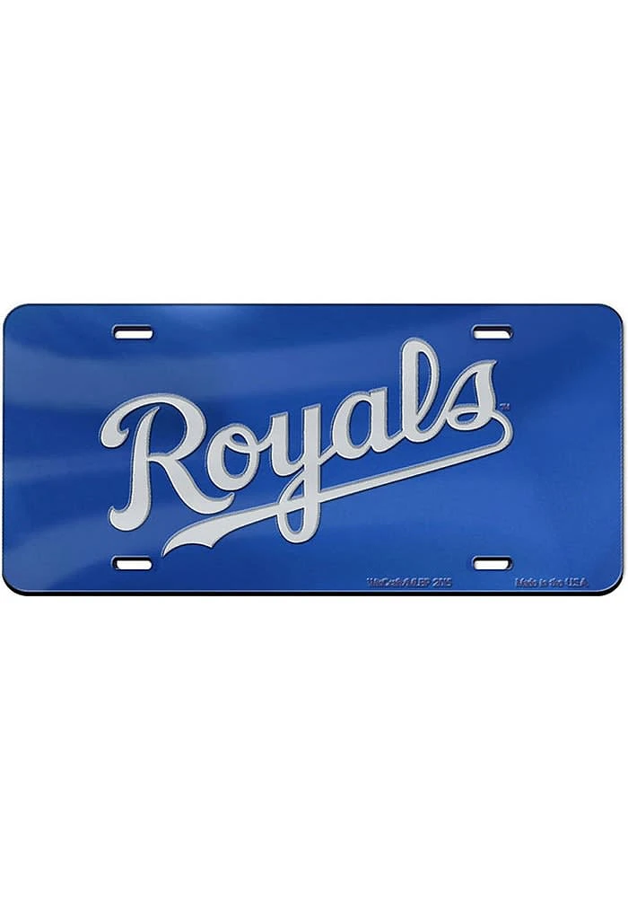 Kansas City Royals Blue Wordmark Inlaid Car Accessory License Plate