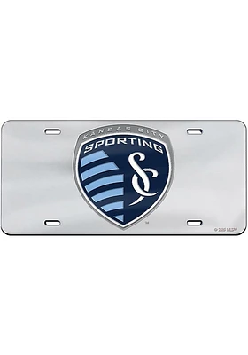 Sporting Kansas City Silver Team Logo Silver Inlaid Car Accessory License Plate