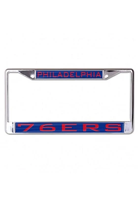 Philadelphia 76ers Team Name Inlaid License Plate Frame - Blue