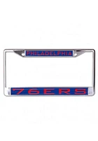 Philadelphia 76ers Team Name Inlaid License Plate Frame - Blue