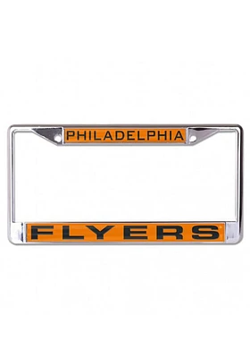 Philadelphia Flyers Team Name Inlaid License Plate Frame - Orange