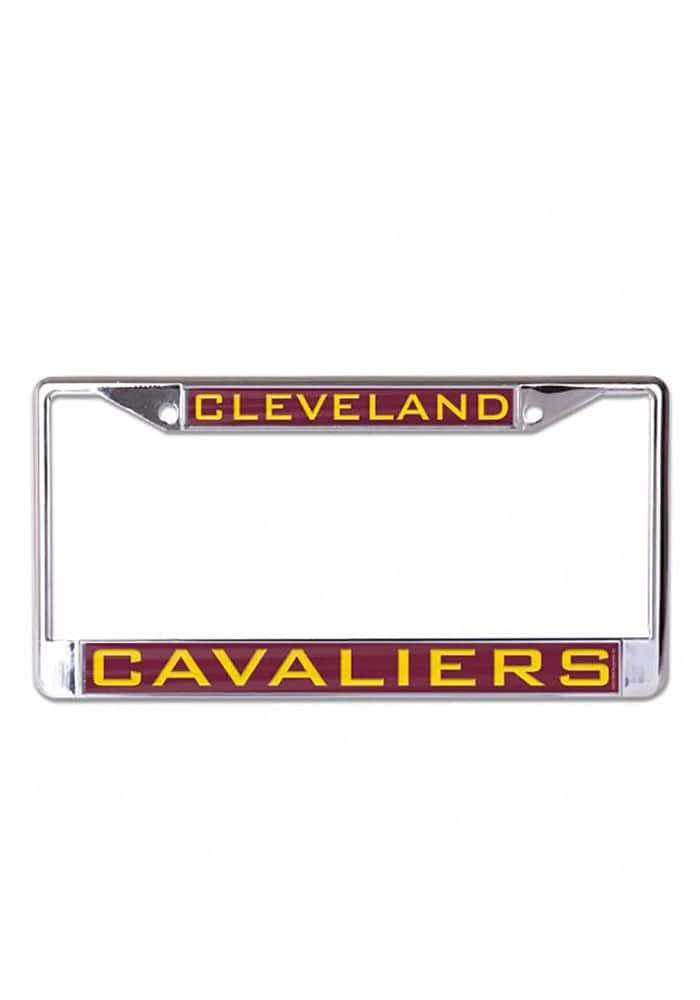 Cleveland Cavaliers Team Name Inlaid License Plate Frame - Red