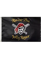 Pittsburgh Pirates Raise the Jolly Rogers Grommets Silk Screen Grommet Flag - Black