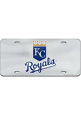 Kansas City Royals Silver Team Logo Inlaid Car Accessory License Plate