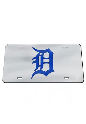 Detroit Tigers Silver Team Logo Inlaid Car Accessory License Plate