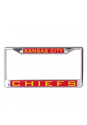 Kansas City Chiefs Team Name Inlaid License Plate Frame - Red