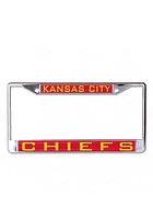 Kansas City Chiefs Team Name Inlaid License Plate Frame - Red