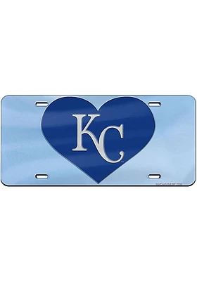 Kansas City Royals Light Blue Heart with Logo Car Accessory License Plate