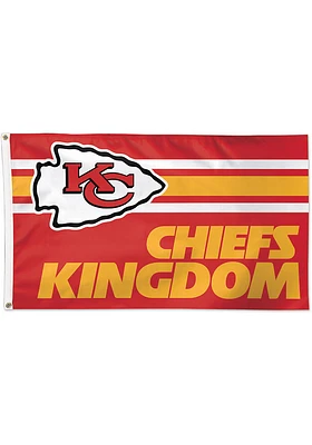 Kansas City Chiefs Chiefs Kingdom Grommet Silk Screen Grommet Flag - Red