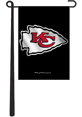 Kansas City Chiefs Team Logo Garden Flag - Black