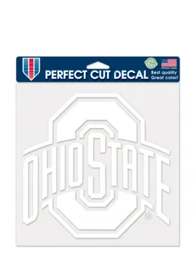 Ohio State Buckeyes White Perfect Cut Auto Decal - White