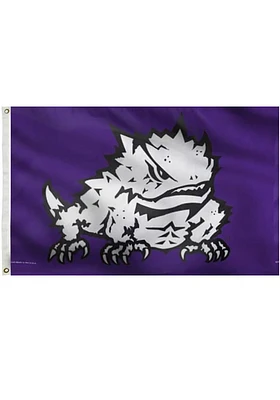 TCU Horned Frogs 3x5 Deluxe Grommet Silk Screen Grommet Flag - Purple