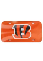 Cincinnati Bengals Team Logo Orange Inlaid Car Accessory License Plate