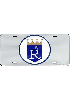 Kansas City Royals Silver Cooperstown Logo Inlaid Car Accessory License Plate