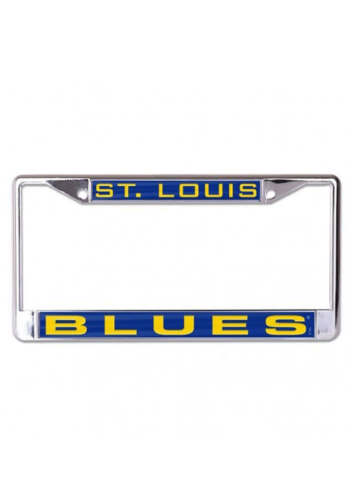St Louis Blues Team Name Inlaid License Plate Frame - Blue
