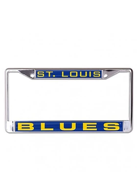 St Louis Blues Team Name Inlaid License Plate Frame - Blue