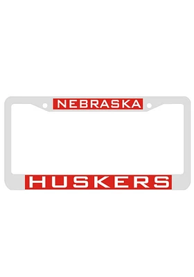 Nebraska Cornhuskers Team Name Inlaid License Plate Frame - Red