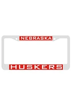 Nebraska Cornhuskers Team Name Inlaid License Plate Frame - Red