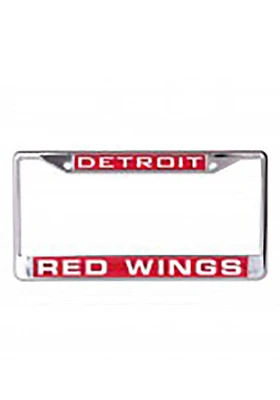 Detroit Red Wings Chrome Inlaid License Plate Frame - Red