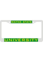 Wayne State Warriors Team Name Inlaid License Plate Frame - Green