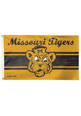 Missouri Tigers Vault Logo Grommet Silk Screen Grommet Flag - Gold