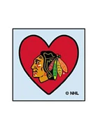 Chicago Blackhawks Heart 4 Pack Tattoo