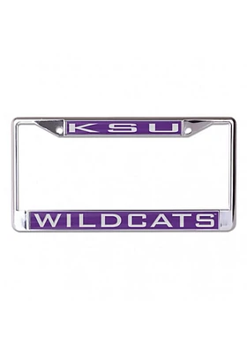 K-State Wildcats Team Name Inlaid License Plate Frame - Purple