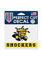 Wichita State Shockers Team Name Perfect Cut Auto Decal - Yellow