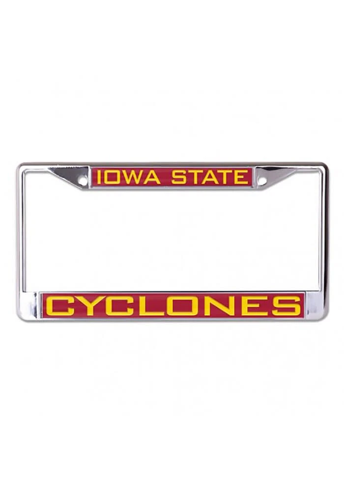 Iowa State Cyclones Team Name Inlaid License Plate Frame - Cardinal