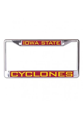 Iowa State Cyclones Team Name Inlaid License Plate Frame - Cardinal