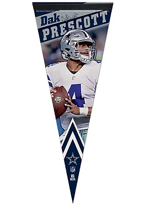 Dallas Cowboys Dak Prescott 12X30 Premium Pennant Pennant - Blue