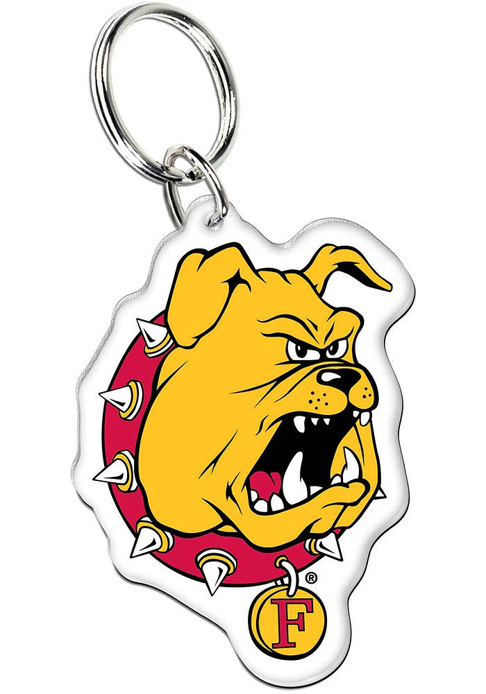 Ferris State Bulldogs Premium Keychain Keychain - Yellow
