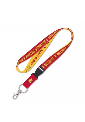 Ferris State Bulldogs detachable buckle Lanyard - Red