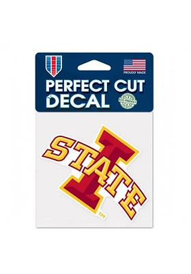 Iowa State Cyclones Perfect Cut Auto Decal - Cardinal