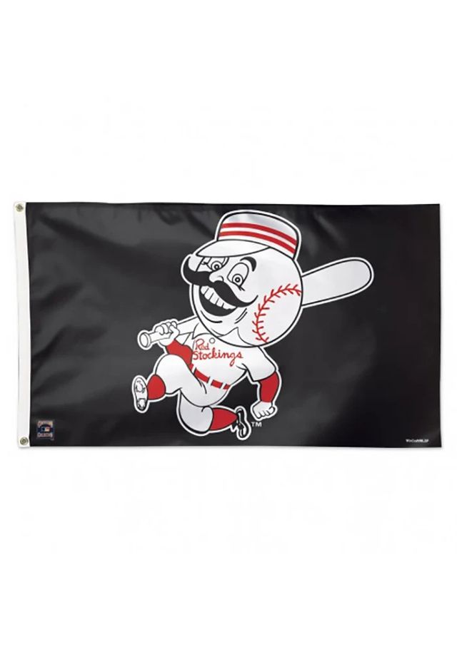 Cincinnati Reds Cooperstown Red Silk Screen Grommet Flag