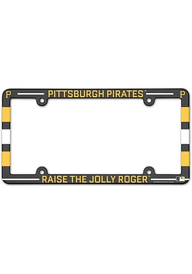 Pittsburgh Pirates Plastic Full Color License Plate Frame - Black