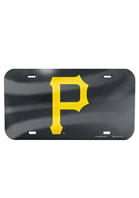 Pittsburgh Pirates Black Team Logo Black Car Accessory License Plate