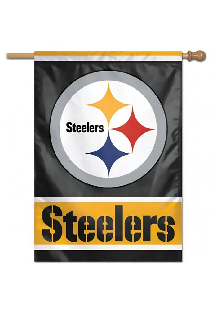 Pittsburgh Steelers Team Logo Banner - Black