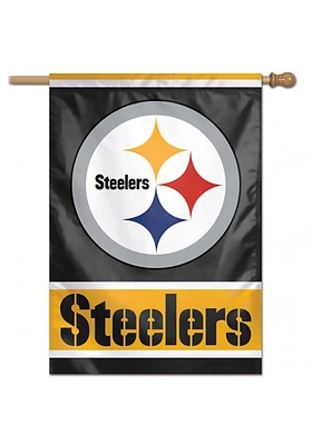 Pittsburgh Steelers Team Logo Banner - Black