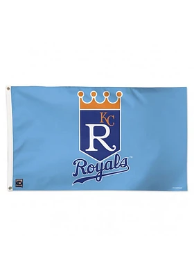 Kansas City Royals Cooperstown Silk Screen Grommet Flag - Blue