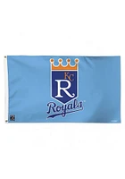 Kansas City Royals Cooperstown Silk Screen Grommet Flag - Blue